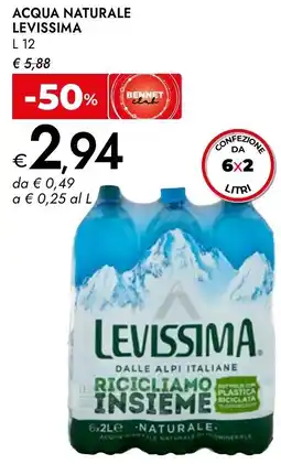 Bennet Acqua naturale LEVISSIMA offerta