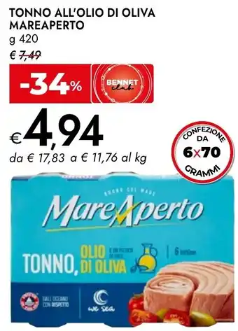 Tonno all'olio di oliva MAREAPERTO