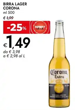 Bennet Birra lager CORONA offerta