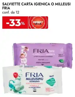 Bennet Salviette carta igienica o milleusi FRIA offerta