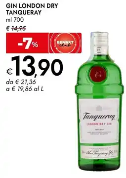 Bennet Gin london dry TANQUERAY offerta