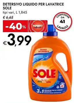 Bennet Detersivo liquido per lavatrice SOLE offerta