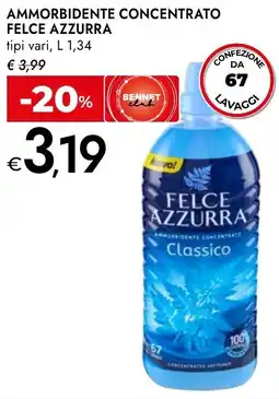 Bennet Ammorbidente concentrato FELCE AZZURRA offerta