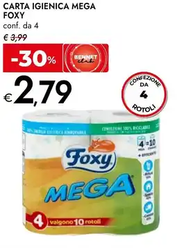 Bennet Carta igienica mega FOXY offerta