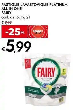 Bennet Pastiglie lavastoviglie platinum all in one FAIRY offerta