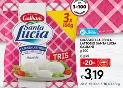 Bennet Mozzarella senza lattosio santa lucia GALBANI offerta
