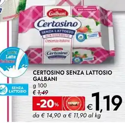 Bennet Certosino senza lattosio GALBANI offerta