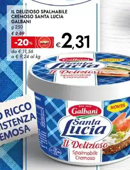 Bennet Il delizioso spalmabile cremoso santa lucia GALBANI offerta
