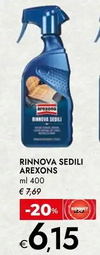 Bennet Rinnova sedili AREXONS offerta