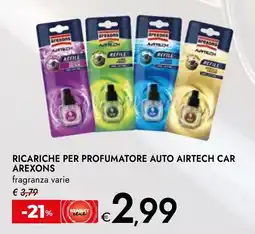 Bennet Ricariche per profumatore auto airtech car AREXONS offerta
