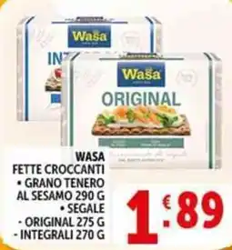 Deco Supermercati Wasa fette croccanti offerta