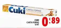 Deco Supermercati Cuki carta forno 6 mt offerta