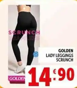 Deco Supermercati Golden lady leggings scrunch offerta