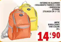 Deco Supermercati Artic borsa zaino offerta