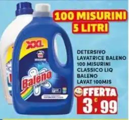 Maury's Detersivo lavatrice baleno 100 misurini classico liq baleno offerta