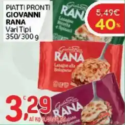 Crai Piatti pronti GIOVANNI RANA offerta