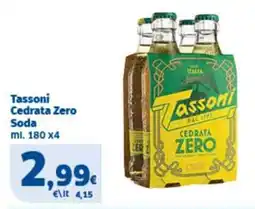 Sigma Tassoni Cedrata Zero Soda offerta