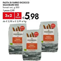 Bennet Pasta di farro dicocco SGAMBARO BIO offerta