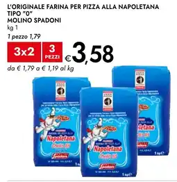 Bennet L'originale farina per pizza alla napoletana tipo "o" MOLINO SPADONI offerta