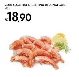 Bennet Code gambero argentino decongelate offerta