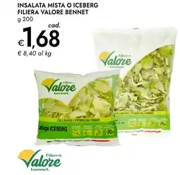 Bennet Insalata mista o iceberg FILIERA VALORE BENNET offerta