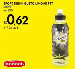 Bennet Sport drink gusto limone pet ISOFIT offerta