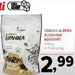 Todis Granola zero zuccheri aggiunti offerta