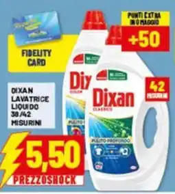 Risparmio Casa Dixan lavatrice liquido 38/42 misurini offerta