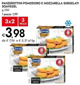 Bennet Panzerottini pomodoro e mozzarella surgelati SOAVEGEL offerta