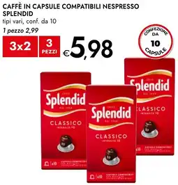 Bennet Caffè in capsule compatibili nespresso SPLENDID offerta