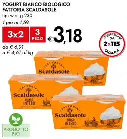 Bennet Yogurt bianco biologico FATTORIA SCALDASOLE offerta