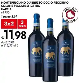 Bennet Montepulciano d'abruzzo doc o pecorino colline pescaresi igt bio KARMA offerta