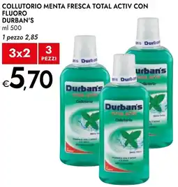 Bennet Collutorio menta fresca total activ con fluoro DURBAN'S offerta