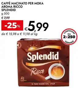 Bennet Caffè macinato per moka aroma ricco SPLENDID offerta