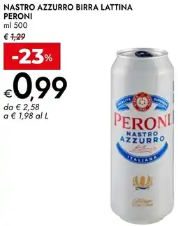Bennet Nastro azzurro birra lattina PERONI offerta