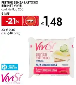 Bennet Fettine senza lattosio bennet VIVISI offerta
