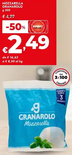 Bennet Mozzarella GRANAROLO offerta
