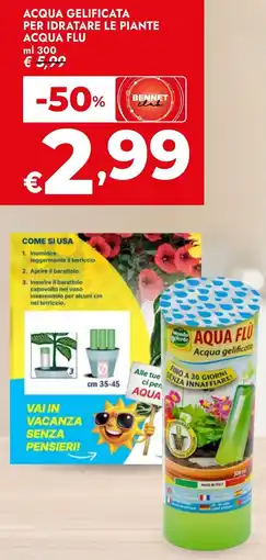 Bennet Acqua gelificata per idratare le piante ACQUA FLU offerta