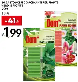 Bennet 20 bastoncini concimanti per piante verdi e fiorite DOM offerta