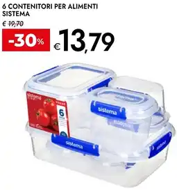 Bennet 6 contenitori per alimenti SISTEMA offerta