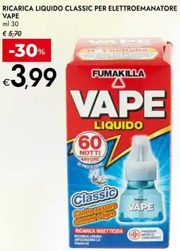 Bennet Ricarica liquido classic per elettroemanatore VAPE offerta