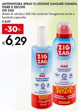 Bennet Antipuntura spray o lozione zanzare comuni, tigre e zecche ZIG ZAG offerta