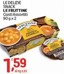 Crai Le delizie snack LE FRUTTINE offerta