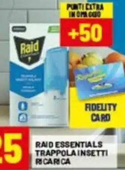 Risparmio Casa Raid essentials trappola insetti ricarica offerta