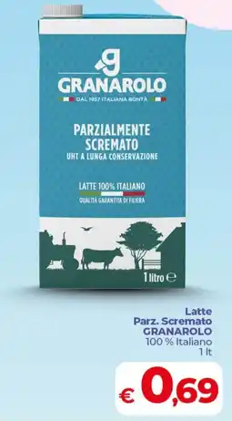 Coop Latte Parz. Scremato GRANAROLO 100% Italiano offerta