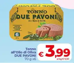 Coop Tonno all'Olio di Oliva DUE PAVONI offerta