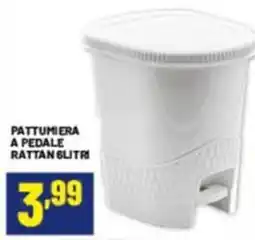 Risparmio Casa Pattumiera a pedale rattan offerta