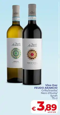 Coop Vino Doc FEUDO ARANCIO Grillo/Inzolia/ Nero d'Avola/ Syrah offerta