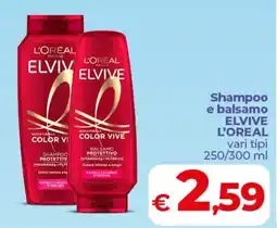 Coop Shampoo e balsamo ELVIVE L'OREAL offerta