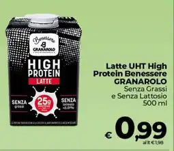 Coop Latte UHT High Protein Benessere GRANAROLO Senza Grassi e Senza Lattosio offerta